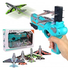 Airplane Auto Launcher Toy with 4PCS Foam Glider Planes for Kids